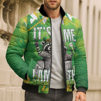 Funny Raccoon St Patrick's Day Bomber Puffer Jacket It's Me I Am the Shenanigans