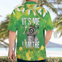 Funny Raccoon St Patrick's Day Hawaiian Shirt It's Me I Am the Shenanigans