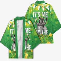 Funny Raccoon St Patrick's Day Kimono It's Me I Am the Shenanigans