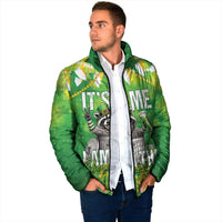 Funny Raccoon St Patrick's Day Padded Jacket It's Me I Am the Shenanigans