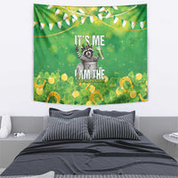 Funny Raccoon St Patrick's Day Tapestry It's Me I Am the Shenanigans