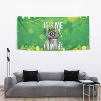 Funny Raccoon St Patrick's Day Tapestry It's Me I Am the Shenanigans