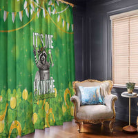 Funny Raccoon St Patrick's Day Window Curtain It's Me I Am the Shenanigans