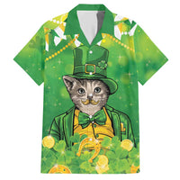 Funny Cat St Patrick's Day Hawaiian Shirt Irish Leprechaun Lucky Cat