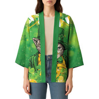 Funny Cat St Patrick's Day Kimono Irish Leprechaun Lucky Cat