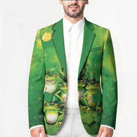 Funny Frog St Patrick's Day Blazer Lucky Shamrock Frog