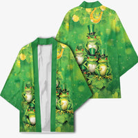 Funny Frog St Patrick's Day Kimono Lucky Shamrock Frog