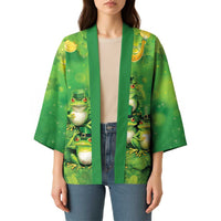 Funny Frog St Patrick's Day Kimono Lucky Shamrock Frog
