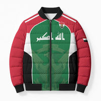 Custom World Football 2026 Iraq Bomber Puffer Jacket Eagle of Saladin Championship Spirit