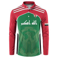 Custom World Football 2026 Iraq Button Sweatshirt Eagle of Saladin Championship Spirit