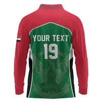 Custom World Football 2026 Iraq Long Sleeve Polo Shirt Eagle of Saladin Championship Spirit