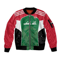 Custom World Football 2026 Iraq Sleeve Zip Bomber Jacket Eagle of Saladin Championship Spirit
