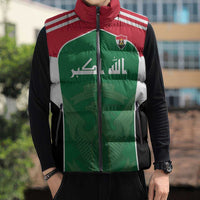 Custom World Football 2026 Iraq Sleeveless Puffer Jacket Eagle of Saladin Championship Spirit