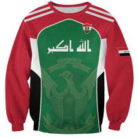 Custom World Football 2026 Iraq Sweatshirt Eagle of Saladin Championship Spirit