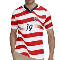 Custom World Football 2026 USA Rugby Jersey Wavy American Flag Stripes Graphic