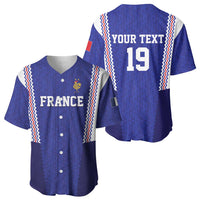 Custom World Football 2026 France Baseball Jersey Allez Les Bleus Go Champions