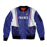 Custom World Football 2026 France Sleeve Zip Bomber Jacket Allez Les Bleus Go Champions