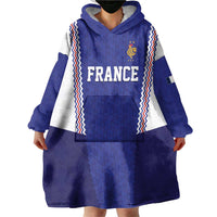 Custom World Football 2026 France Wearable Blanket Hoodie Allez Les Bleus Go Champions