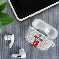 Custom World Football 2026 England AirPods Case Three Lions Monogram White Glory