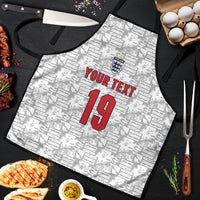 Custom World Football 2026 England Apron Three Lions Monogram White Glory