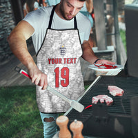 Custom World Football 2026 England Apron Three Lions Monogram White Glory