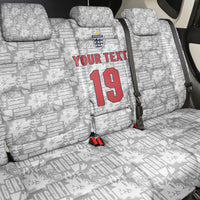 Custom World Football 2026 England Back Car Seat Cover Three Lions Monogram White Glory