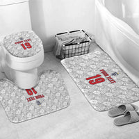 Custom World Football 2026 England Bathroom Set Three Lions Monogram White Glory