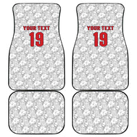 Custom World Football 2026 England Car Mats Three Lions Monogram White Glory