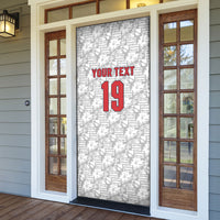 Custom World Football 2026 England Door Cover Three Lions Monogram White Glory
