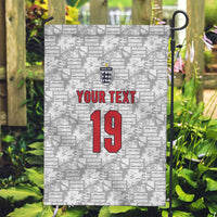 Custom World Football 2026 England Garden Flag Three Lions Monogram White Glory