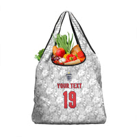 Custom World Football 2026 England Grocery Bag Three Lions Monogram White Glory