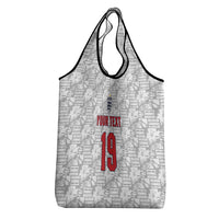 Custom World Football 2026 England Grocery Bag Three Lions Monogram White Glory