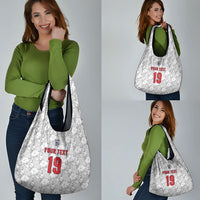 Custom World Football 2026 England Grocery Bag Three Lions Monogram White Glory