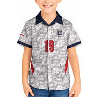 Custom World Football 2026 England Hawaiian Shirt Three Lions Monogram White Glory