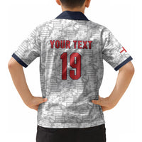 Custom World Football 2026 England Hawaiian Shirt Three Lions Monogram White Glory
