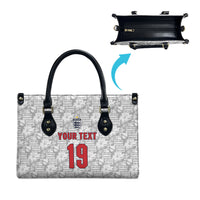 Custom World Football 2026 England Leather Bag Three Lions Monogram White Glory