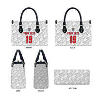 Custom World Football 2026 England Leather Bag Three Lions Monogram White Glory
