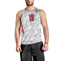 Custom World Football 2026 England Men Tank Top Three Lions Monogram White Glory