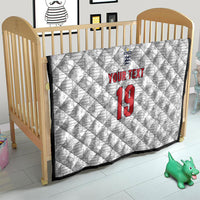 Custom World Football 2026 England Quilt Three Lions Monogram White Glory