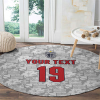 Custom World Football 2026 England Round Carpet Three Lions Monogram White Glory