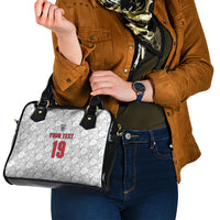 Custom World Football 2026 England Shoulder Handbag Three Lions Monogram White Glory