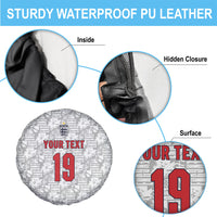 Custom World Football 2026 England Spare Tire Cover Three Lions Monogram White Glory