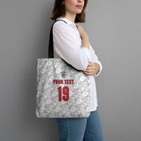 Custom World Football 2026 England Tote Bag Three Lions Monogram White Glory