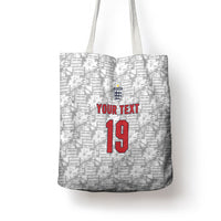 Custom World Football 2026 England Tote Bag Three Lions Monogram White Glory
