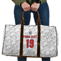 Custom World Football 2026 England Travel Bag Three Lions Monogram White Glory