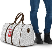 Custom World Football 2026 England Travel Bag Three Lions Monogram White Glory