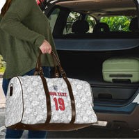 Custom World Football 2026 England Travel Bag Three Lions Monogram White Glory