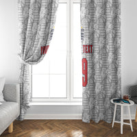 Custom World Football 2026 England Window Curtain Three Lions Monogram White Glory