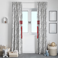 Custom World Football 2026 England Window Curtain Three Lions Monogram White Glory