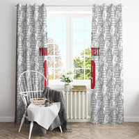 Custom World Football 2026 England Window Curtain Three Lions Monogram White Glory